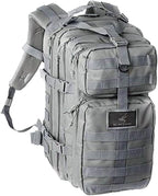Bravo Backpack - Large Military Hiking Backpack 34L - Waterproof Heavy-Duty Molle Hunting Bag for Men - Tactical Rucksack Daypack - Hydration Pack Compatible for Running, Cycling, Biking- (Gray)